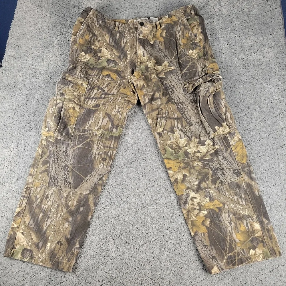 Columbia Cargo Pants Mens 40 Camo Double Knee Mossy Oak Breakup Hunting Outdoors